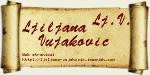 Ljiljana Vujaković vizit kartica